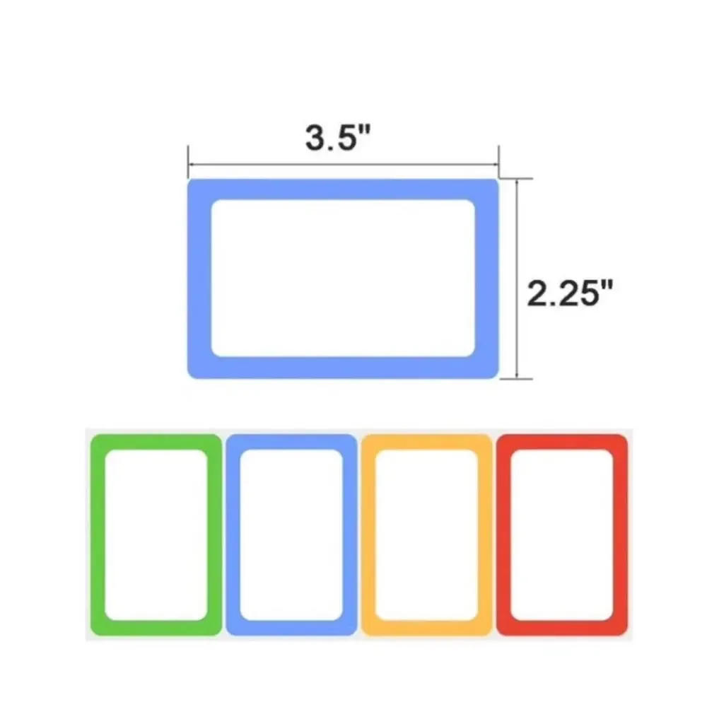 Pack of Colorful Name Tag Labels